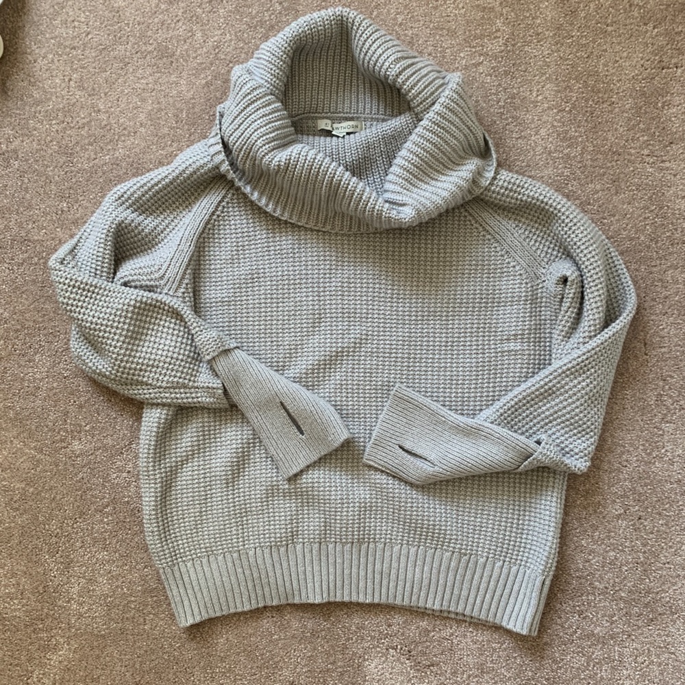 WORN ONCE! Knit cowl neck sweater